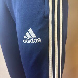 Adidas Track Pants - Blue/White - Small